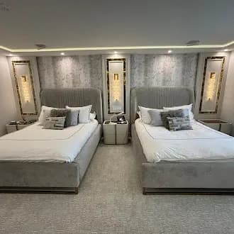 Finished bedroom in the transformed home